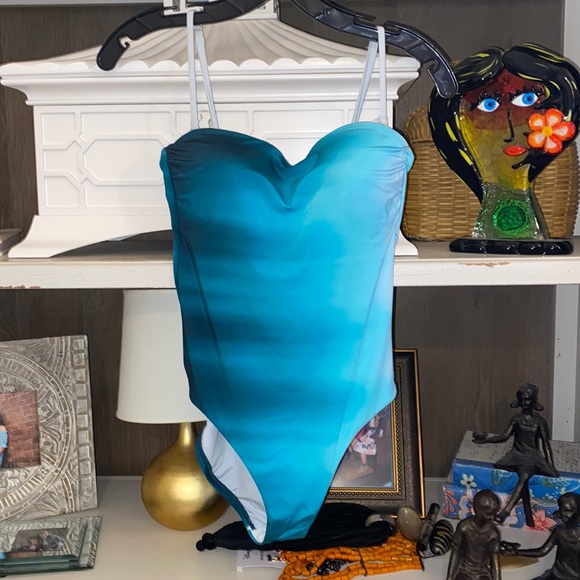 La Blanca 4 one piece swimsuit Ocean bandeau in turquoise - Picture 3 of 5